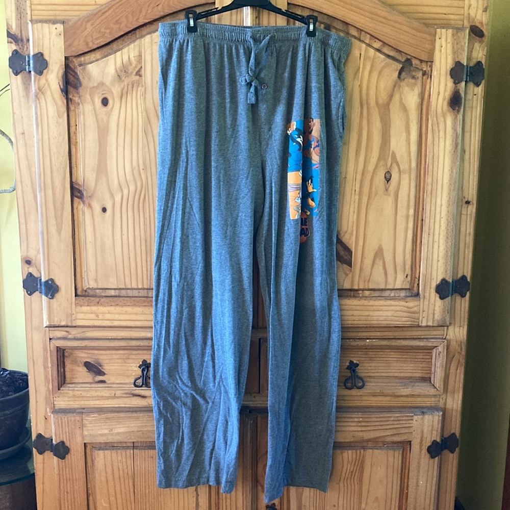 Men’s Space Jam Tune Squad gray lounge pajama pants size XXL